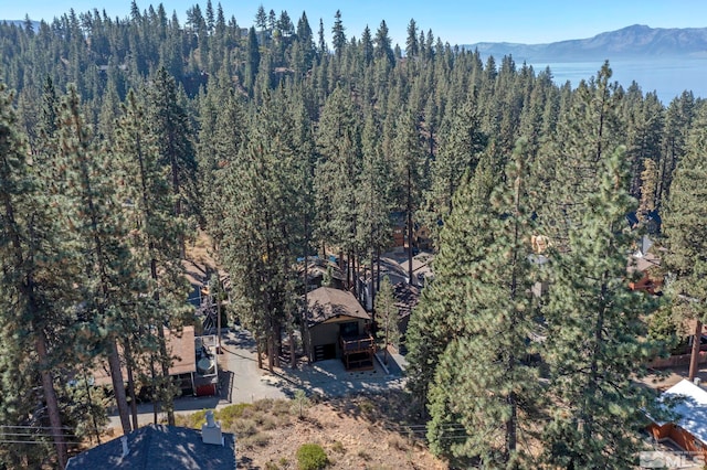 bird's eye view featuring a mountain view