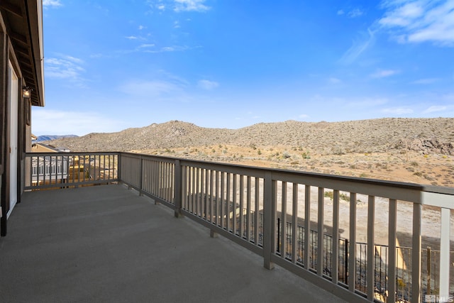 balcony with a mountain view