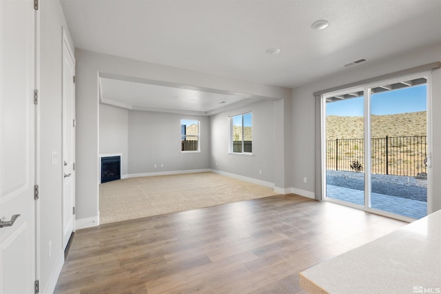 carpeted empty room with a healthy amount of sunlight