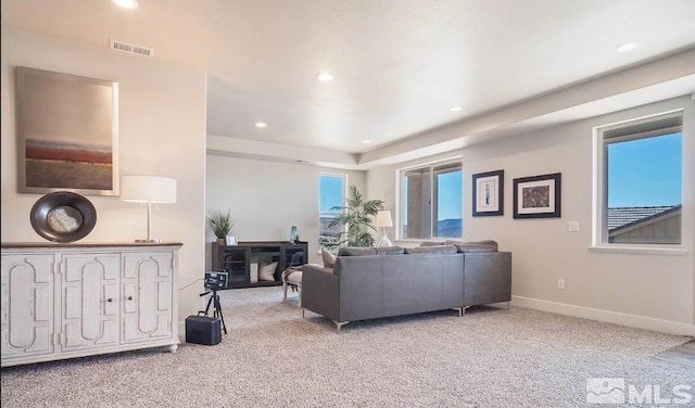 view of carpeted living room