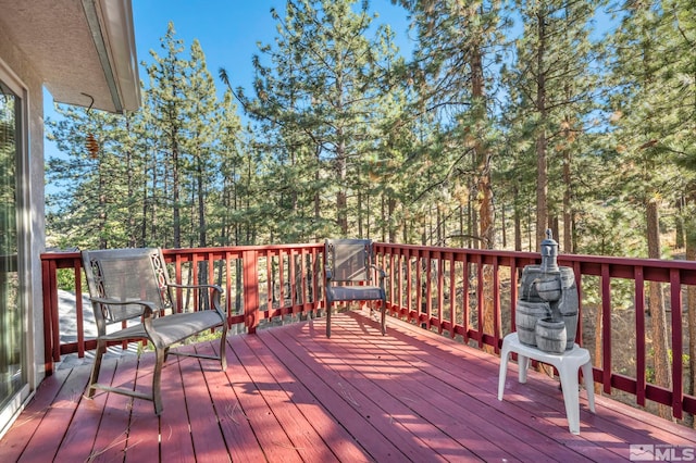 view of wooden deck