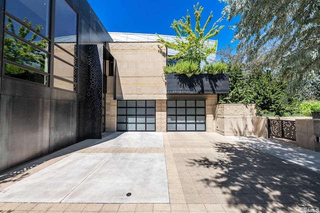 view of home's exterior with a garage