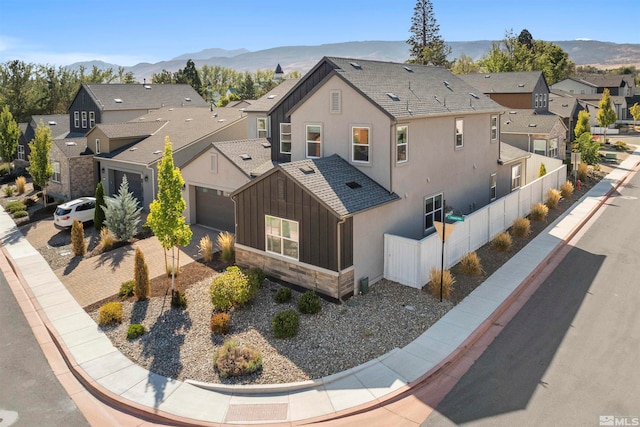 exterior space with a mountain view