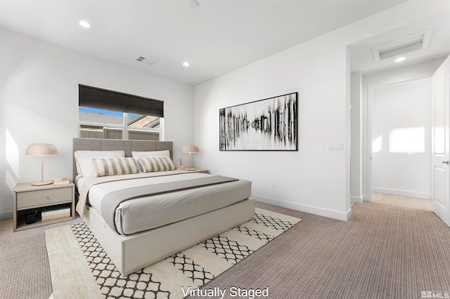 view of carpeted bedroom