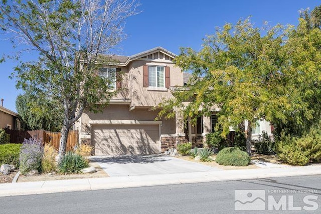 craftsman-style house with a garage