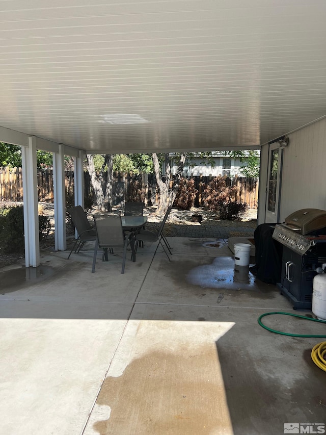 view of patio featuring grilling area