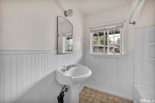 bathroom featuring tile patterned flooring