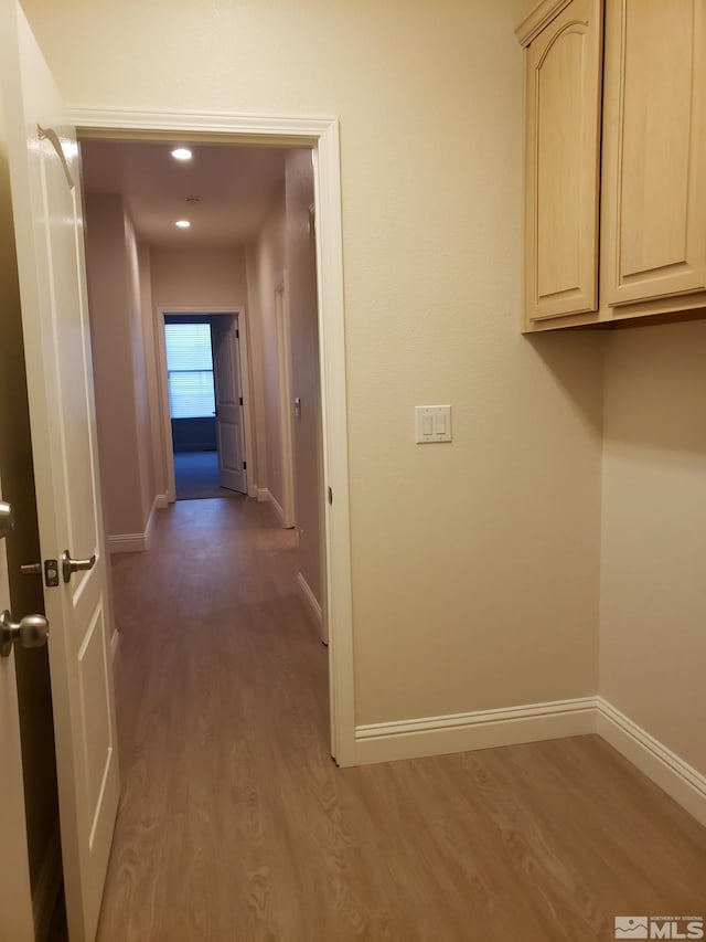 interior space with hardwood / wood-style flooring