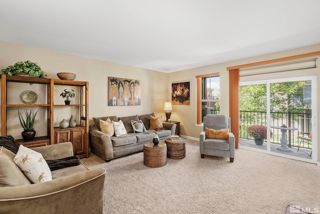 view of carpeted living room