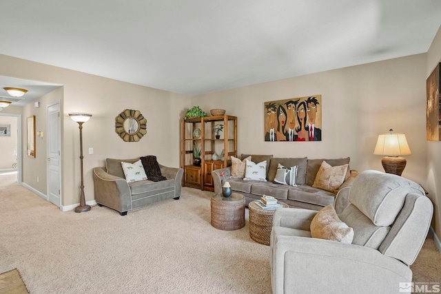 view of carpeted living room