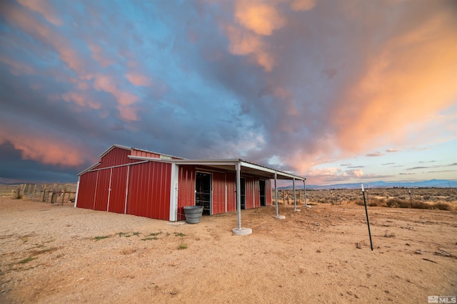 view of horse barn