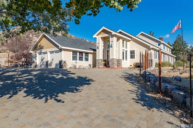 view of front of home featuring a garage