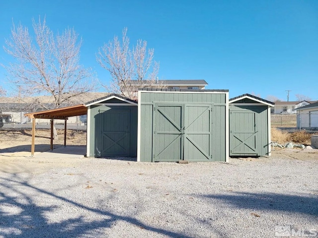 view of outdoor structure