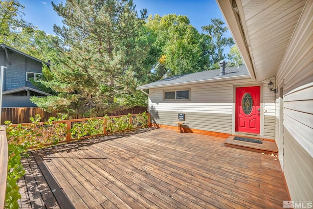 view of wooden terrace