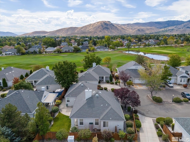 aerial view featuring a mountain view