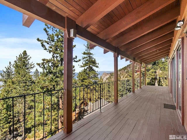 view of wooden deck