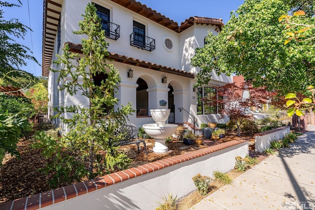 view of mediterranean / spanish house