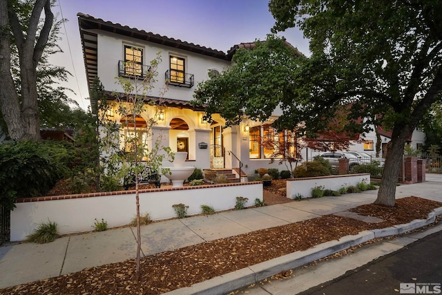 view of mediterranean / spanish house