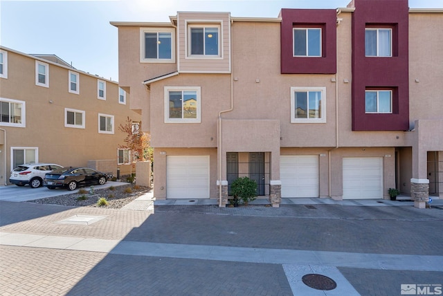 view of property with a garage