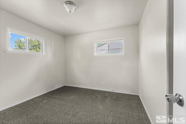 carpeted empty room featuring a wealth of natural light