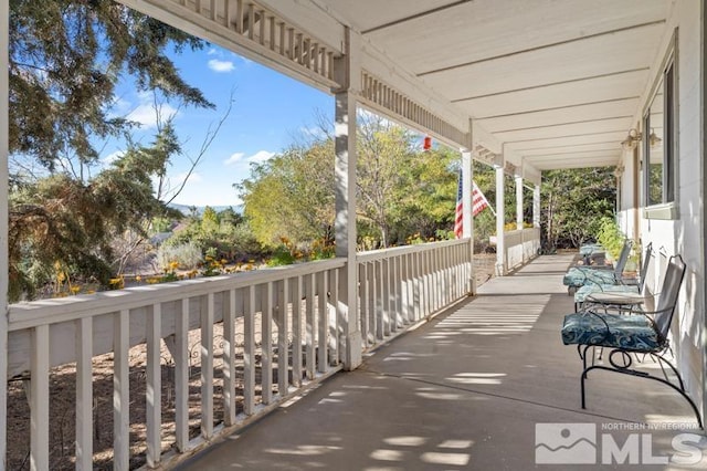 view of patio with covered porch