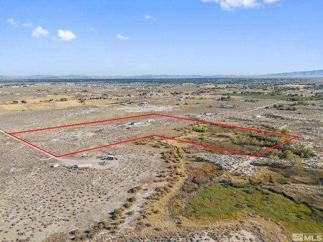 drone / aerial view with a rural view