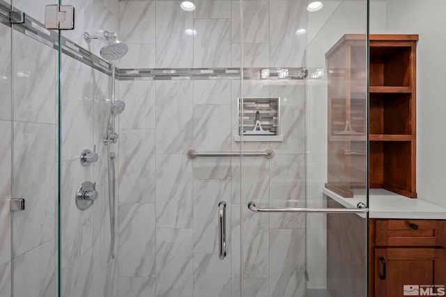 bathroom with walk in shower