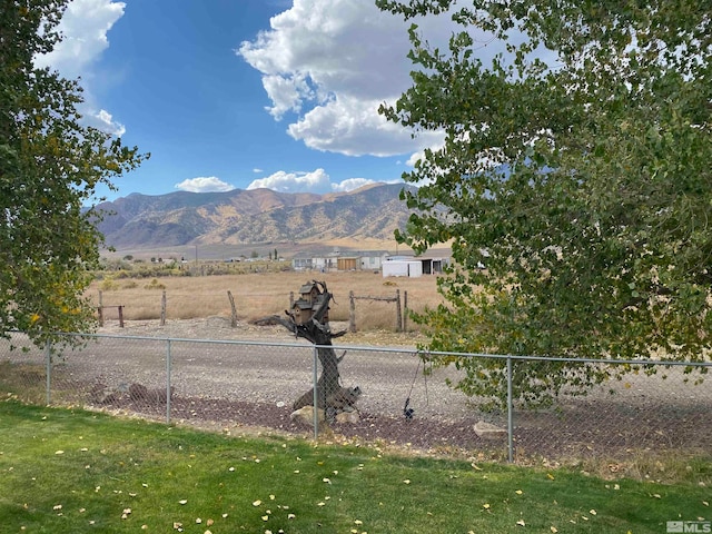 view of mountain feature featuring a rural view