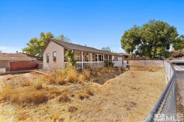 view of rear view of property