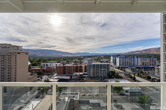 city view with a mountain view