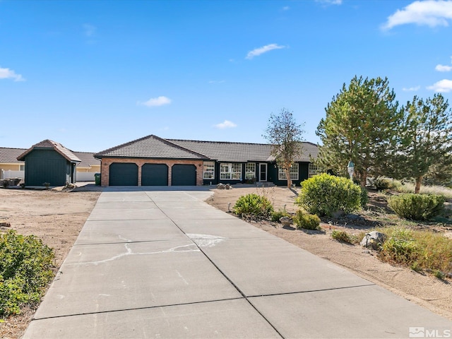 ranch-style house with a garage