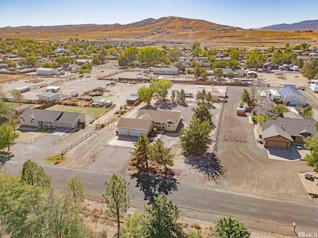 bird's eye view featuring a mountain view