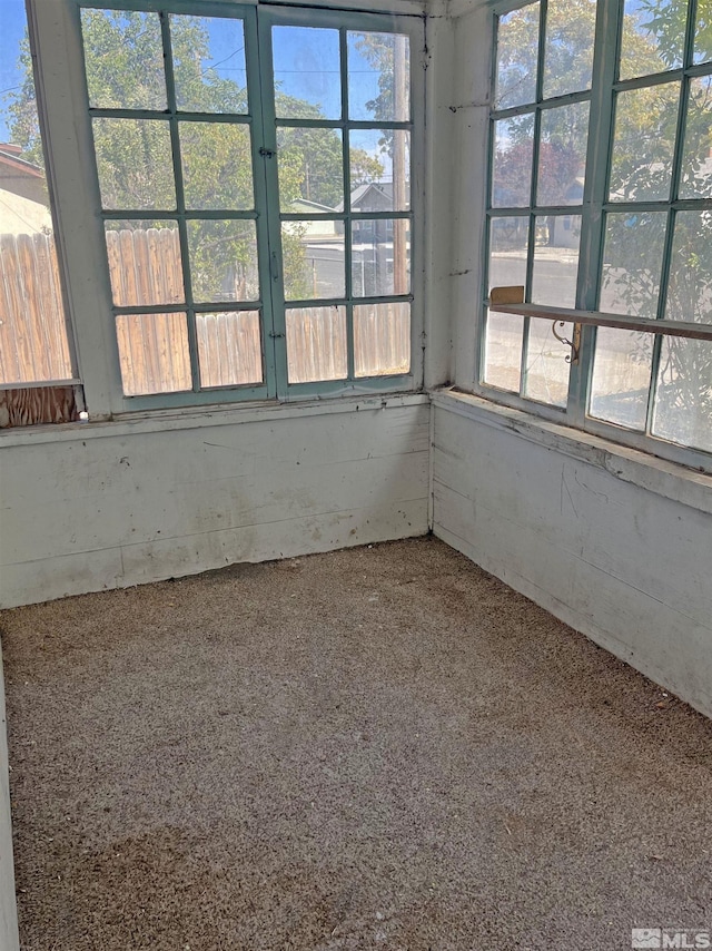 carpeted empty room featuring plenty of natural light