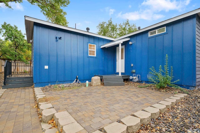 view of front of property with a patio