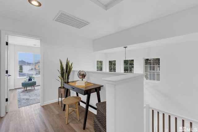 interior space featuring light hardwood / wood-style floors