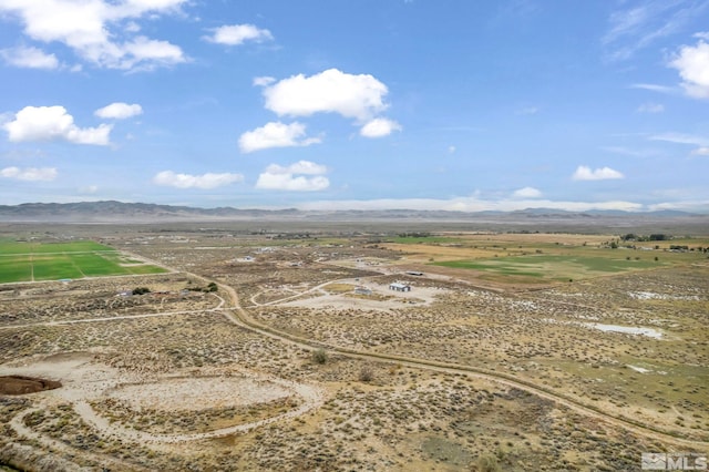 aerial view with a rural view and a mountain view