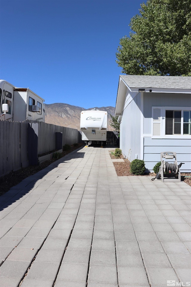 exterior details with a mountain view