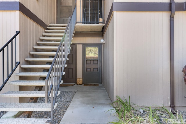 doorway to property with a patio