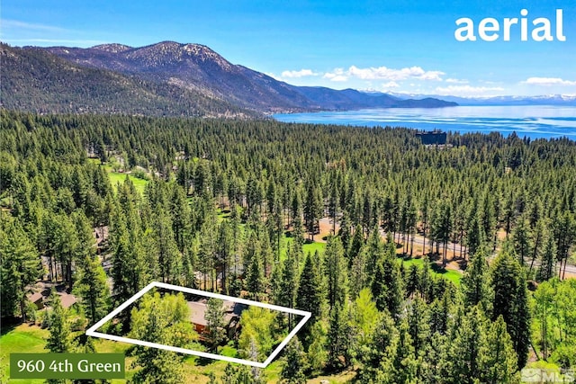 aerial view featuring a mountain view