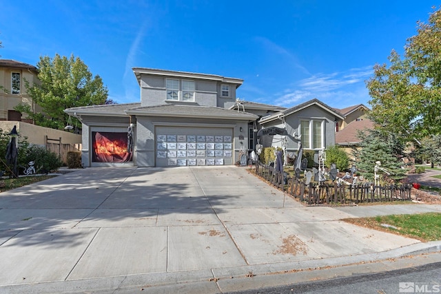 front of property featuring a garage