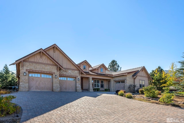 craftsman-style house with a garage