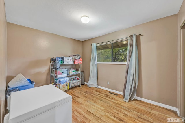 office featuring hardwood / wood-style flooring