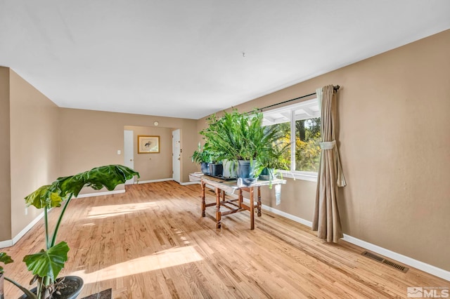 interior space featuring light wood-type flooring