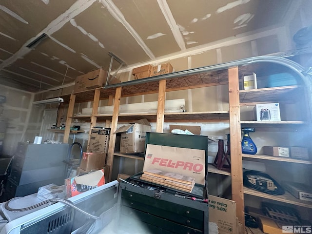 view of storage room