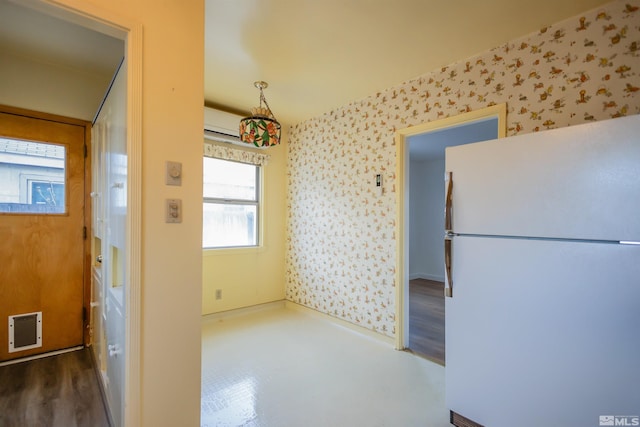 kitchen featuring white refrigerator