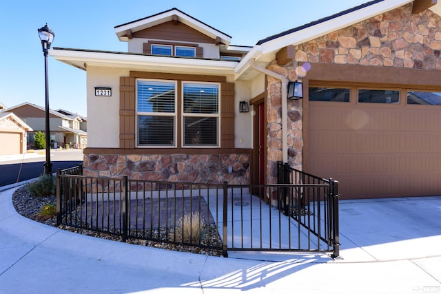 view of front of home featuring a garage