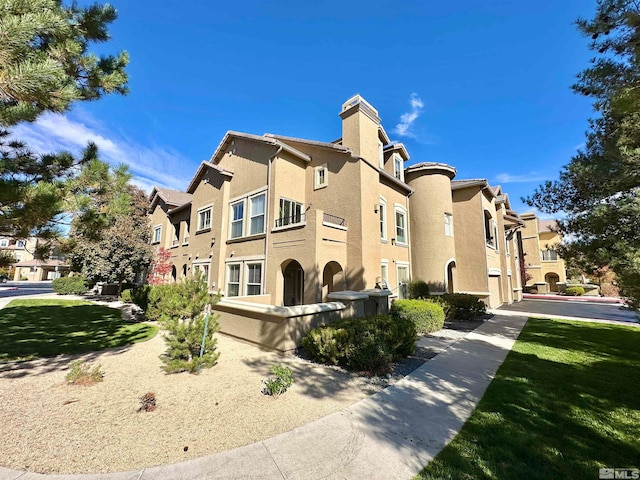 view of property featuring a garage