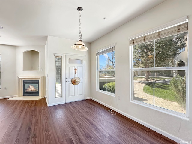 foyer featuring wood-type flooring