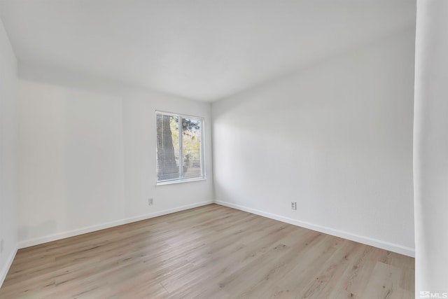 empty room featuring light hardwood / wood-style flooring