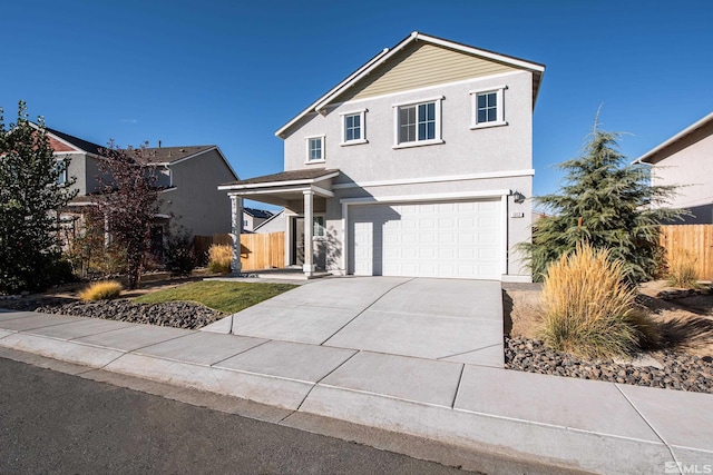 front facade featuring a garage